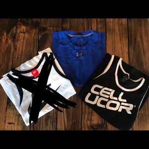 Two men’s workout tanks